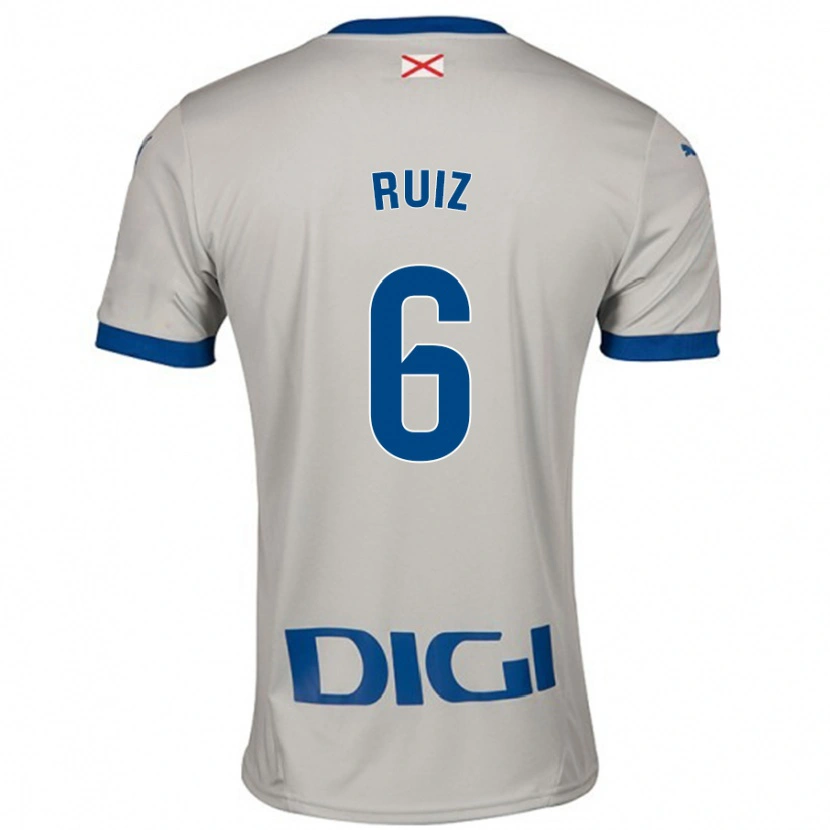 Danxen Kvinder Markel Ruiz #6 Lysegrå Udebane Spillertrøjer 2024/25 Trøje T-Shirt
