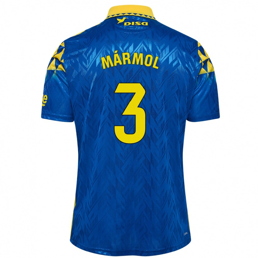 Danxen Kvinder Mika Mármol #3 Blå Gul Udebane Spillertrøjer 2024/25 Trøje T-Shirt