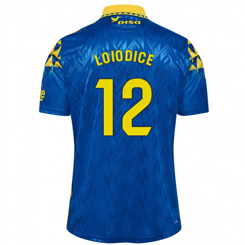 Danxen Kvinder Enzo Loiodice #12 Blå Gul Udebane Spillertrøjer 2024/25 Trøje T-Shirt
