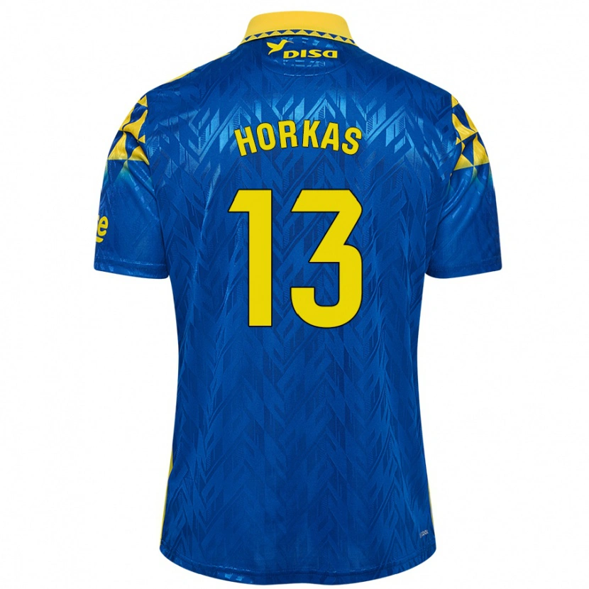 Danxen Kvinder Dinko Horkas #13 Blå Gul Udebane Spillertrøjer 2024/25 Trøje T-Shirt