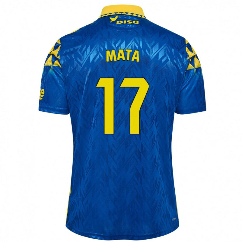 Danxen Kvinder Jaime Mata #17 Blå Gul Udebane Spillertrøjer 2024/25 Trøje T-Shirt