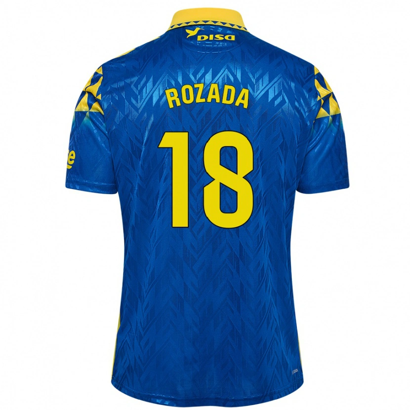 Danxen Kvinder Viti Rozada #18 Blå Gul Udebane Spillertrøjer 2024/25 Trøje T-Shirt