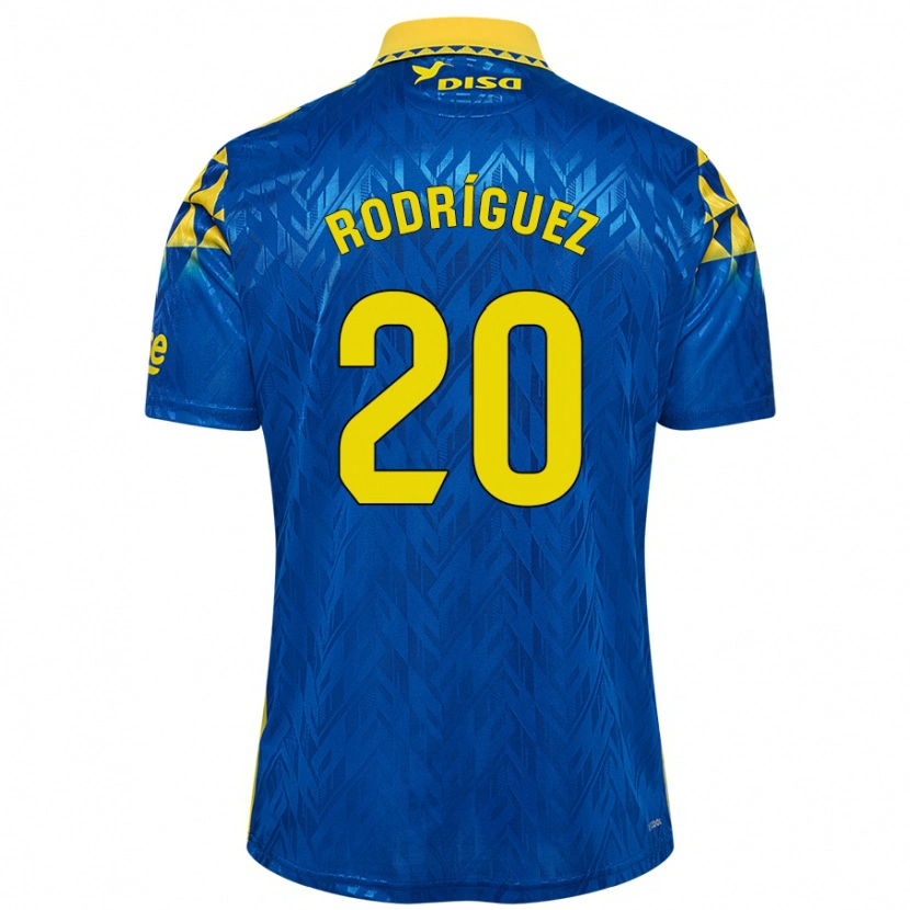 Danxen Kvinder Kirian Rodríguez #20 Blå Gul Udebane Spillertrøjer 2024/25 Trøje T-Shirt