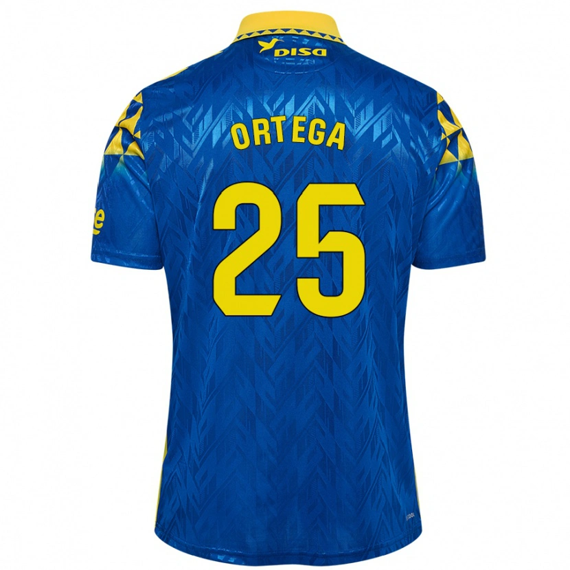 Danxen Kvinder Edián Ortega #25 Blå Gul Udebane Spillertrøjer 2024/25 Trøje T-Shirt