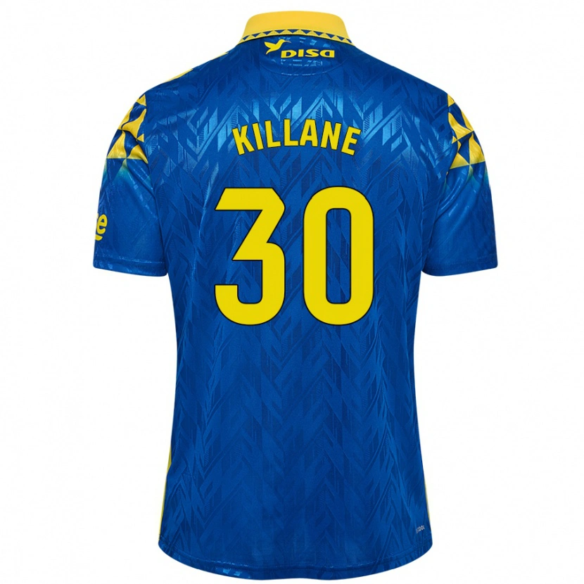 Danxen Kvinder Álvaro Killane #30 Blå Gul Udebane Spillertrøjer 2024/25 Trøje T-Shirt