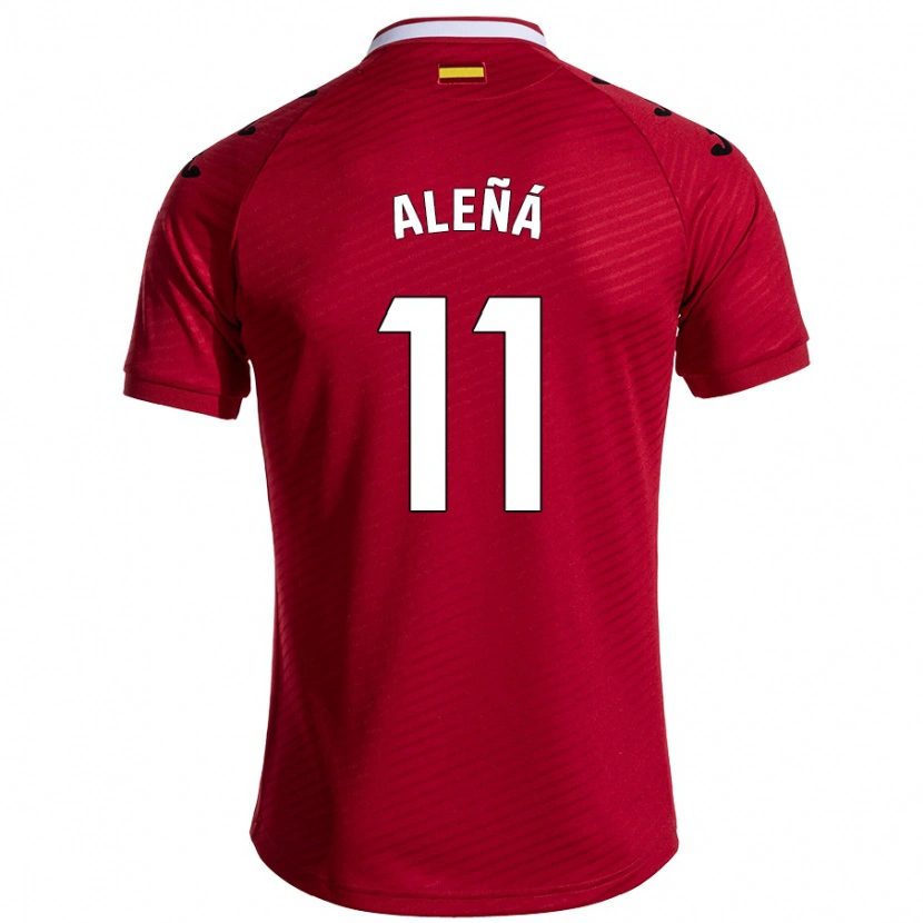 Danxen Kvinder Carles Aleñá #11 Mørkerød Udebane Spillertrøjer 2024/25 Trøje T-Shirt