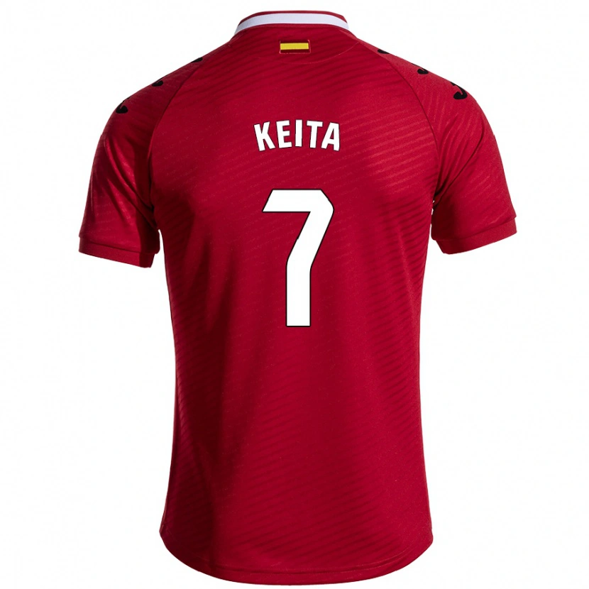 Danxen Kvinder Abdoulaye Keita #7 Mørkerød Udebane Spillertrøjer 2024/25 Trøje T-Shirt