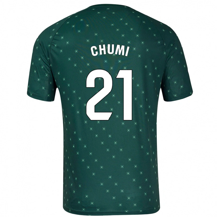 Danxen Kvinder Chumi #21 Mørkegrøn Udebane Spillertrøjer 2024/25 Trøje T-Shirt