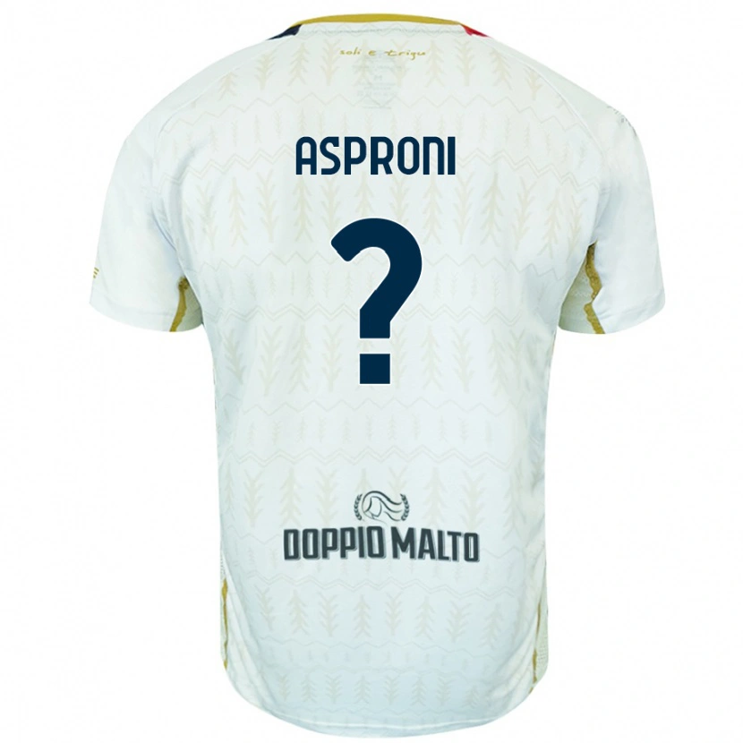 Danxen Kvinder Luca Asproni #0 Hvid Udebane Spillertrøjer 2024/25 Trøje T-Shirt