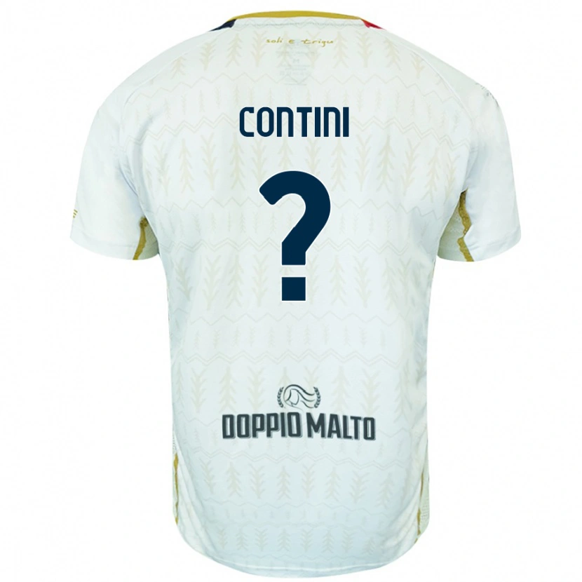 Danxen Kvinder Federico Contini #0 Hvid Udebane Spillertrøjer 2024/25 Trøje T-Shirt