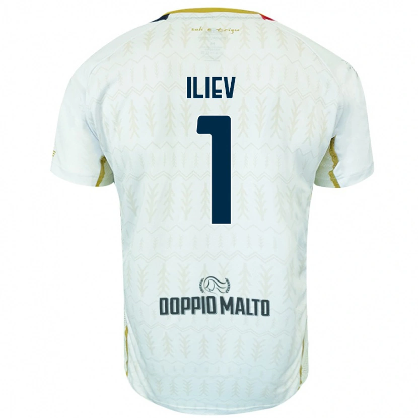 Danxen Kvinder Velizar-Iliya Iliev #1 Hvid Udebane Spillertrøjer 2024/25 Trøje T-Shirt