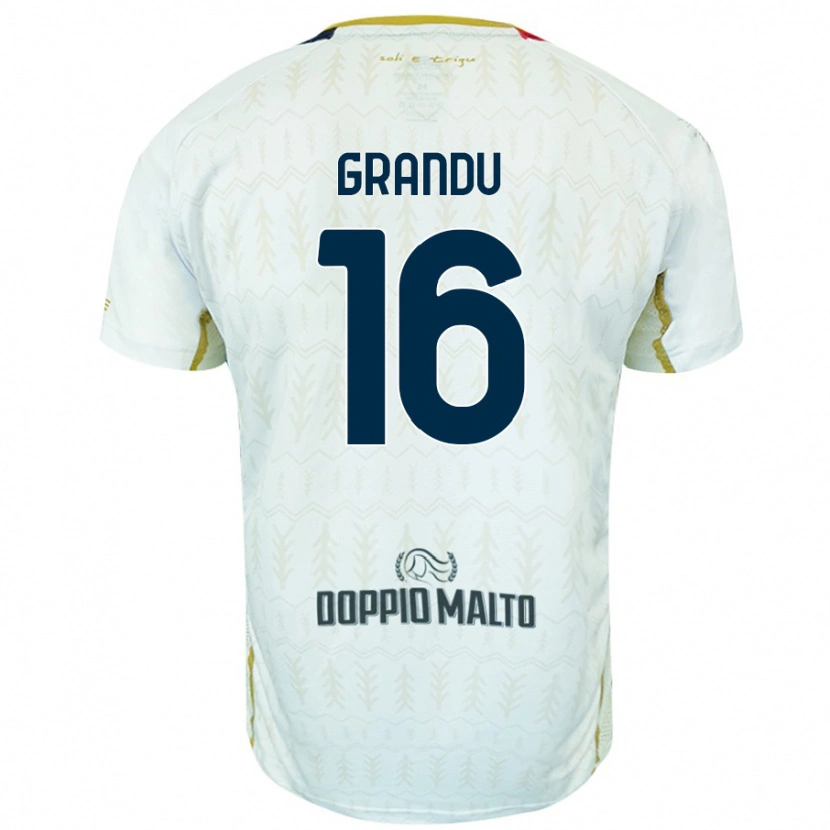 Danxen Kvinder Nicola Grandu #16 Hvid Udebane Spillertrøjer 2024/25 Trøje T-Shirt