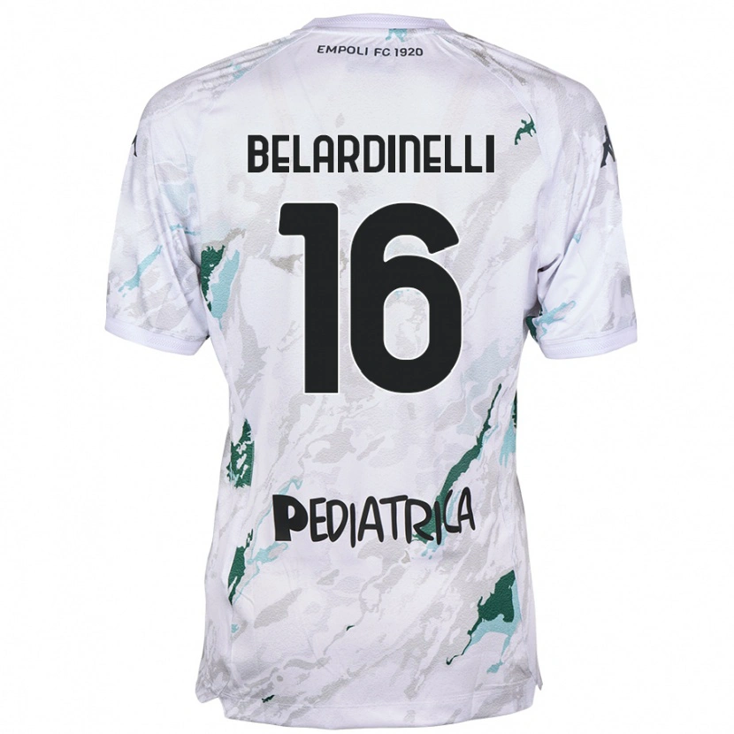Danxen Kvinder Luca Belardinelli #16 Grå Udebane Spillertrøjer 2024/25 Trøje T-Shirt