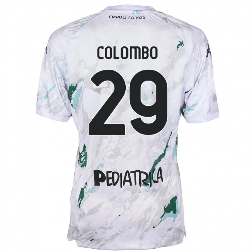 Danxen Kvinder Lorenzo Colombo #29 Grå Udebane Spillertrøjer 2024/25 Trøje T-Shirt