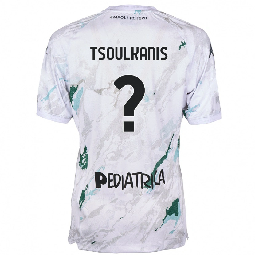 Danxen Kvinder Konstantinos Tsoulkanis #0 Grå Udebane Spillertrøjer 2024/25 Trøje T-Shirt