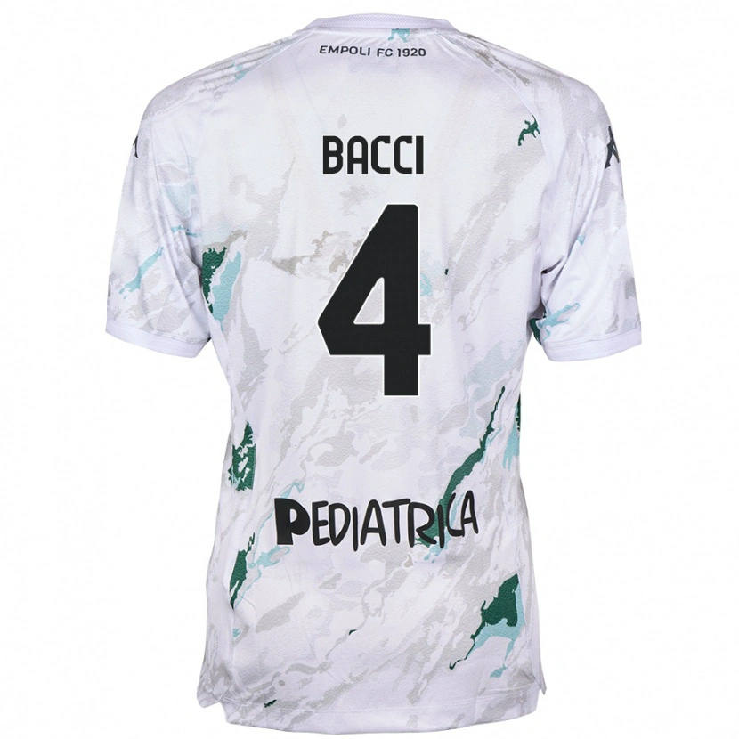 Danxen Kvinder Jacopo Bacci #4 Grå Udebane Spillertrøjer 2024/25 Trøje T-Shirt