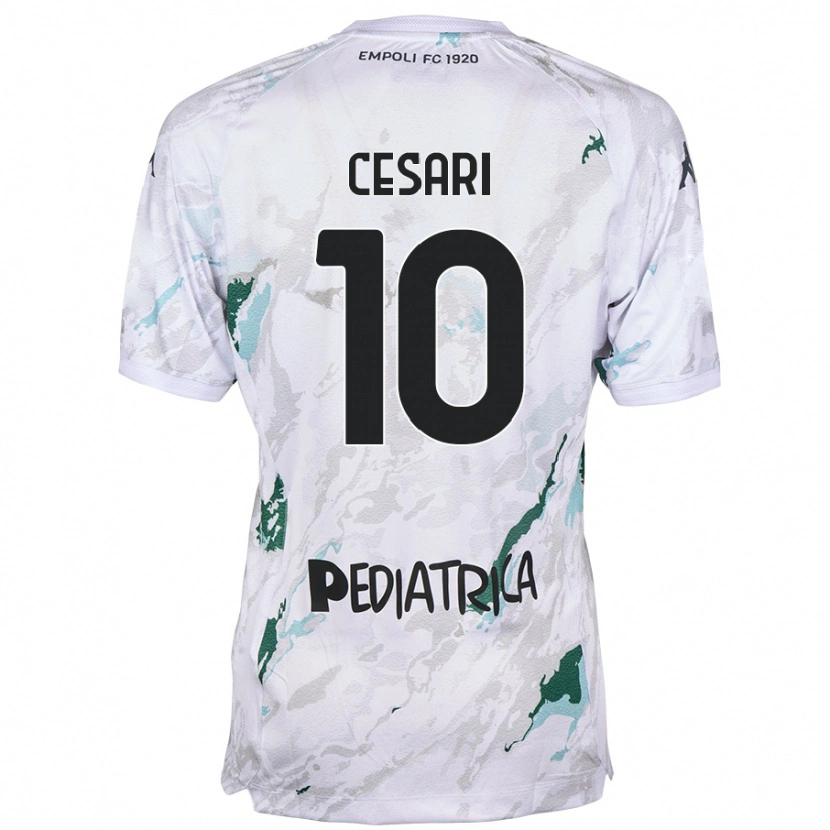 Danxen Kvinder Manuel Cesari #10 Grå Udebane Spillertrøjer 2024/25 Trøje T-Shirt
