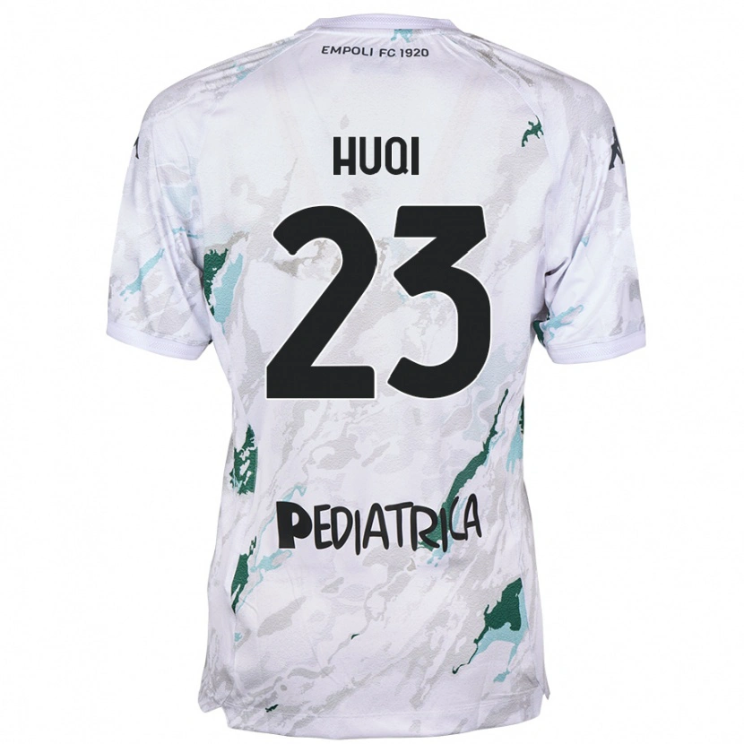 Danxen Kvinder Mattia Huqi #23 Grå Udebane Spillertrøjer 2024/25 Trøje T-Shirt