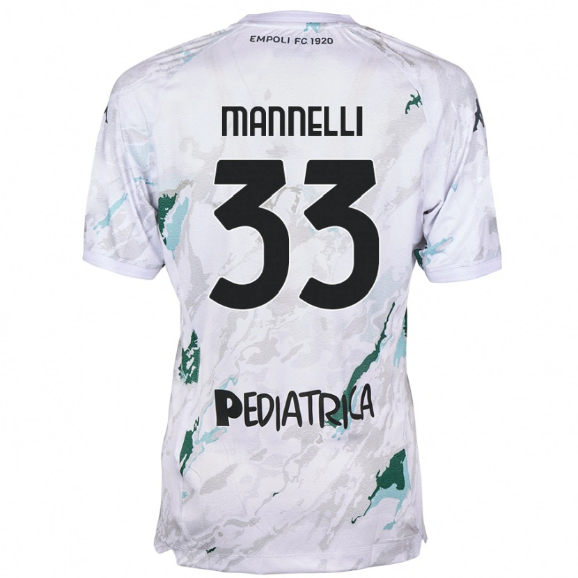 Danxen Kvinder Matteo Mannelli #33 Grå Udebane Spillertrøjer 2024/25 Trøje T-Shirt