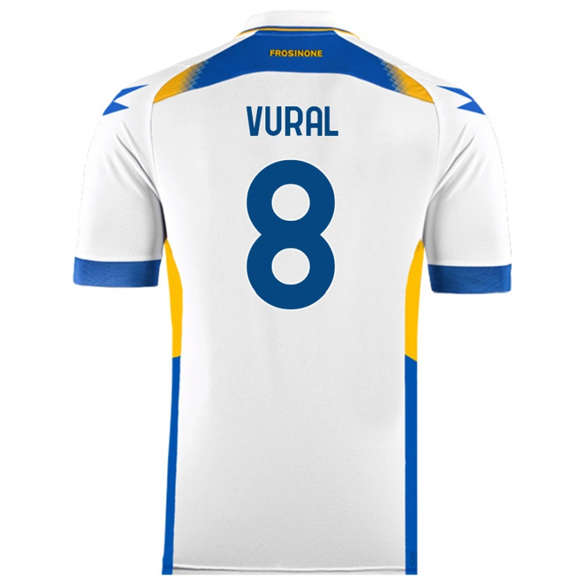 Danxen Kvinder İsak Vural #8 Hvid Udebane Spillertrøjer 2024/25 Trøje T-Shirt