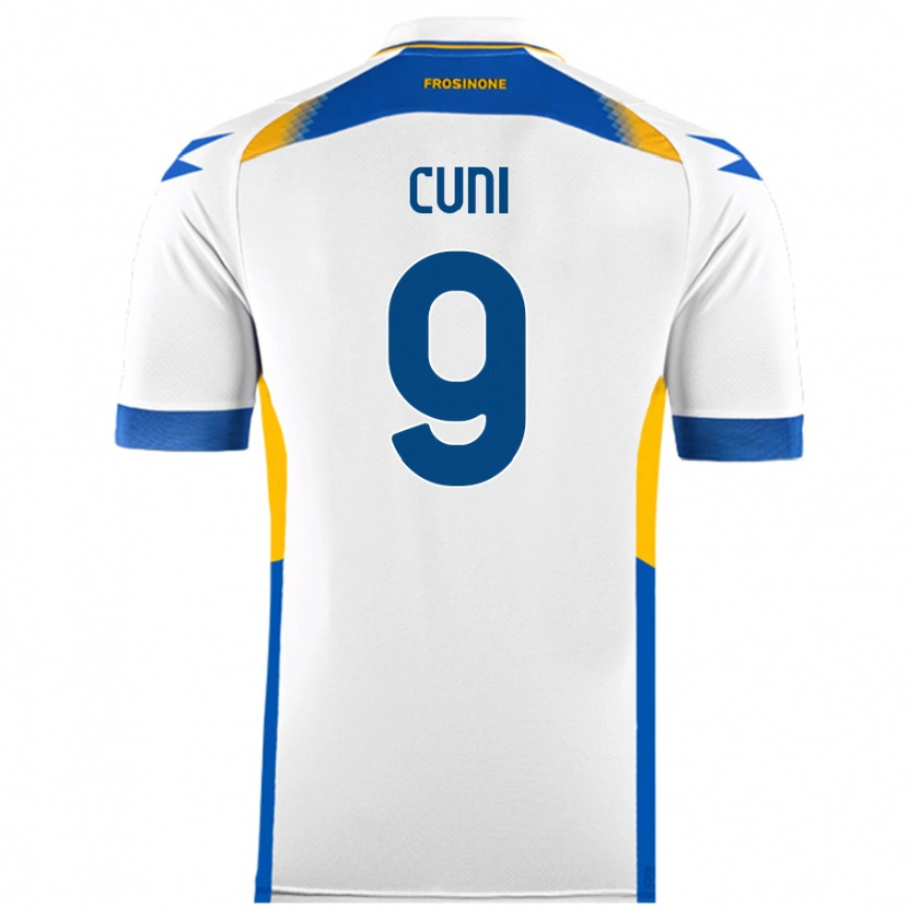 Danxen Kvinder Marvin Cuni #9 Hvid Udebane Spillertrøjer 2024/25 Trøje T-Shirt