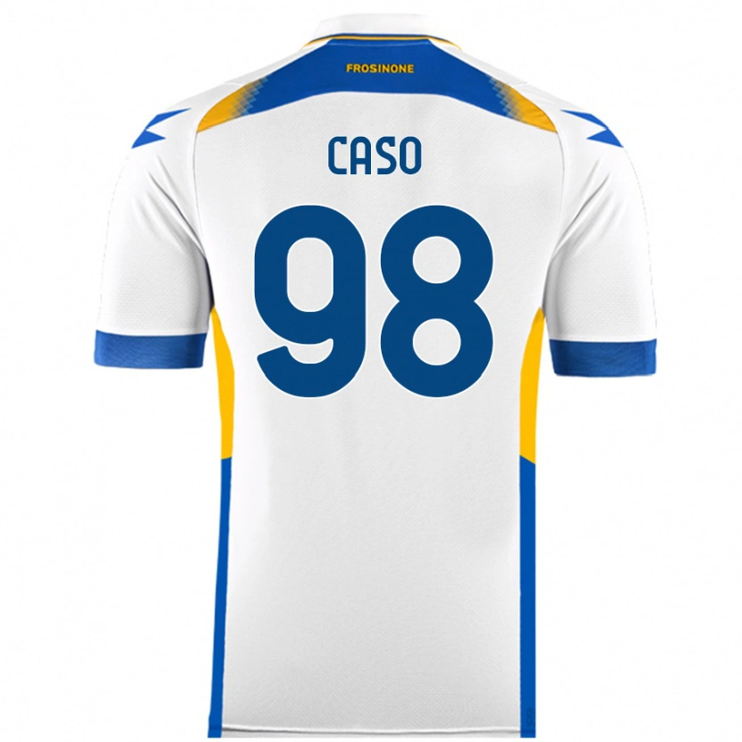 Danxen Kvinder Giuseppe Caso #98 Hvid Udebane Spillertrøjer 2024/25 Trøje T-Shirt