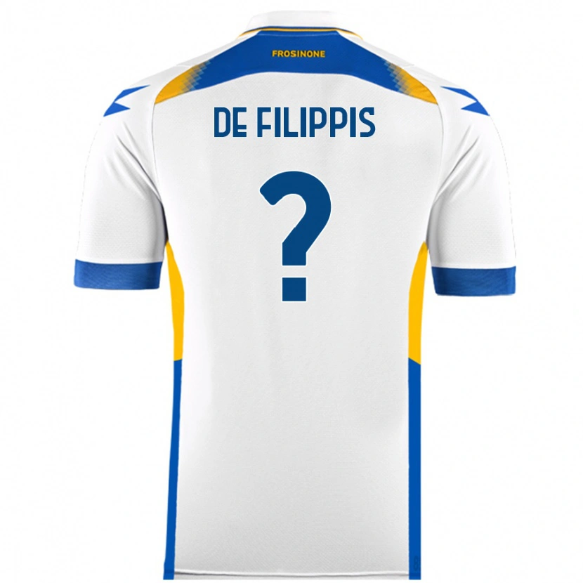 Danxen Kvinder Walter De Filippis #0 Hvid Udebane Spillertrøjer 2024/25 Trøje T-Shirt