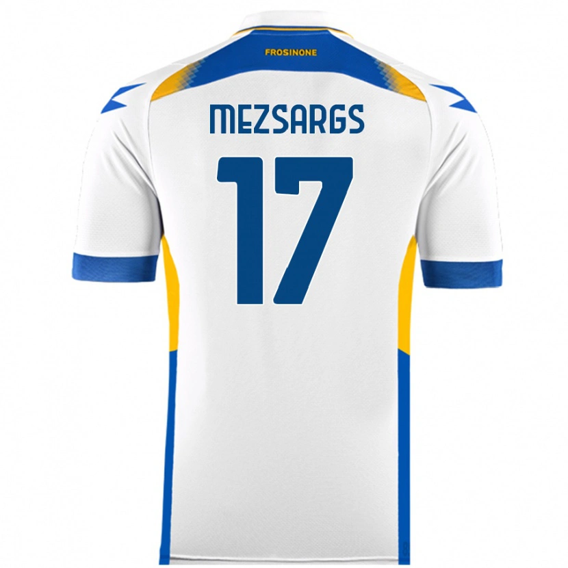 Danxen Kvinder Kristians Mezsargs #17 Hvid Udebane Spillertrøjer 2024/25 Trøje T-Shirt