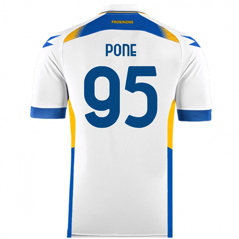 Danxen Kvinder Cristian Pone #95 Hvid Udebane Spillertrøjer 2024/25 Trøje T-Shirt