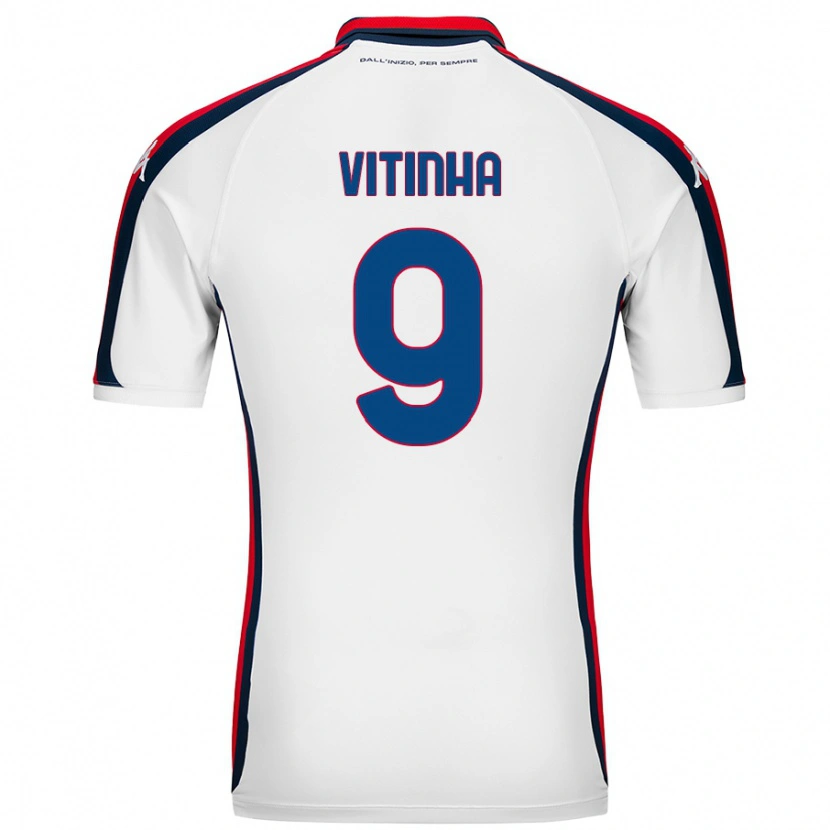 Danxen Kvinder Vitinha #9 Hvid Udebane Spillertrøjer 2024/25 Trøje T-Shirt