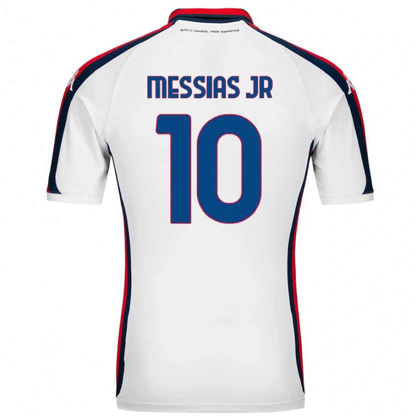 Danxen Kvinder Junior Messias #10 Hvid Udebane Spillertrøjer 2024/25 Trøje T-Shirt