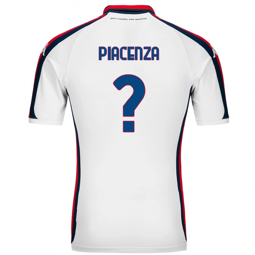 Danxen Kvinder Tommaso Piacenza #0 Hvid Udebane Spillertrøjer 2024/25 Trøje T-Shirt
