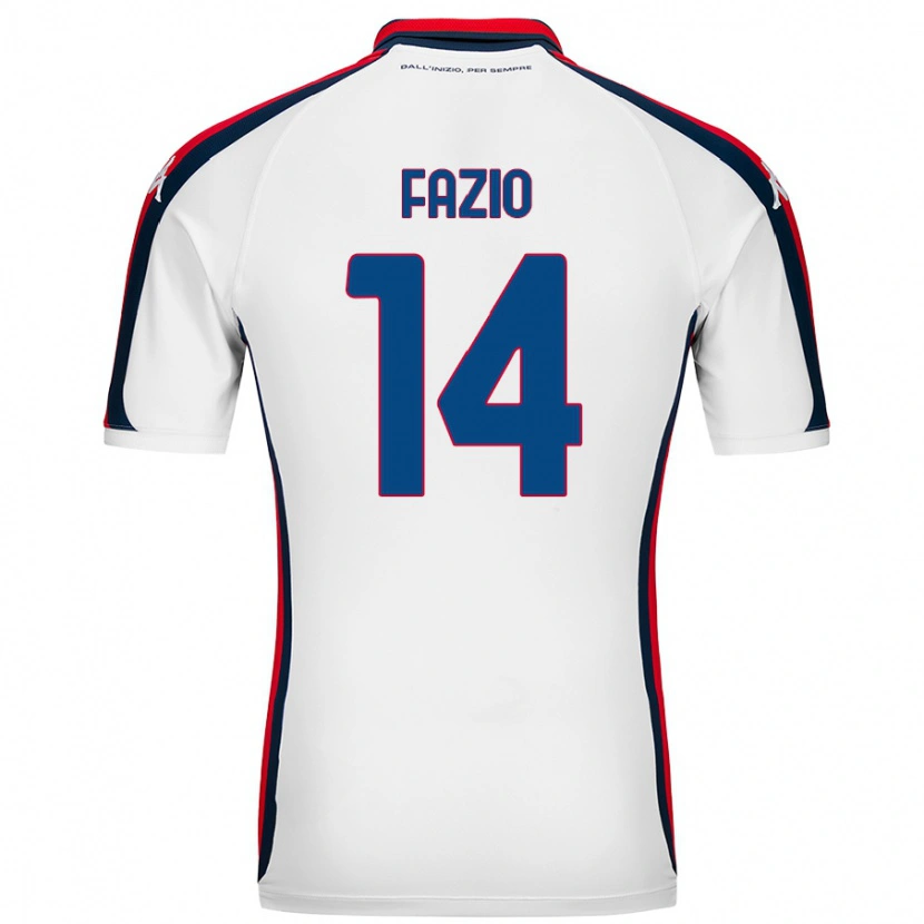 Danxen Kvinder Tommaso Fazio #14 Hvid Udebane Spillertrøjer 2024/25 Trøje T-Shirt