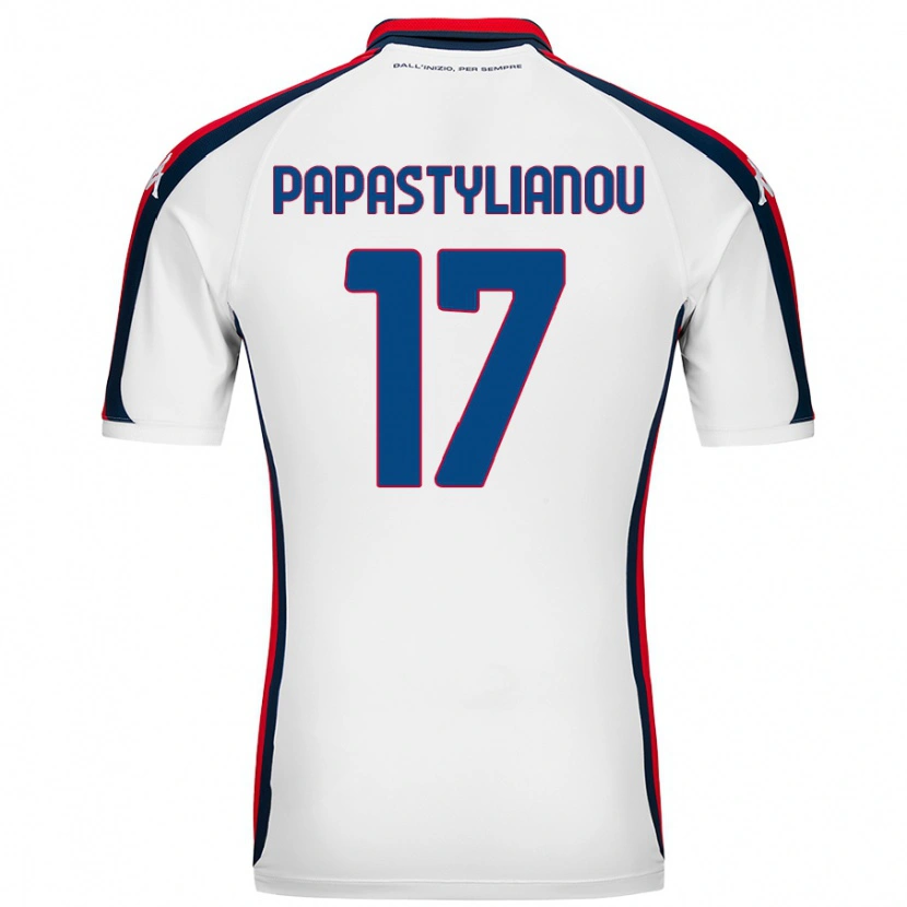 Danxen Kvinder Lysandros Andreas Papastylianou #17 Hvid Udebane Spillertrøjer 2024/25 Trøje T-Shirt