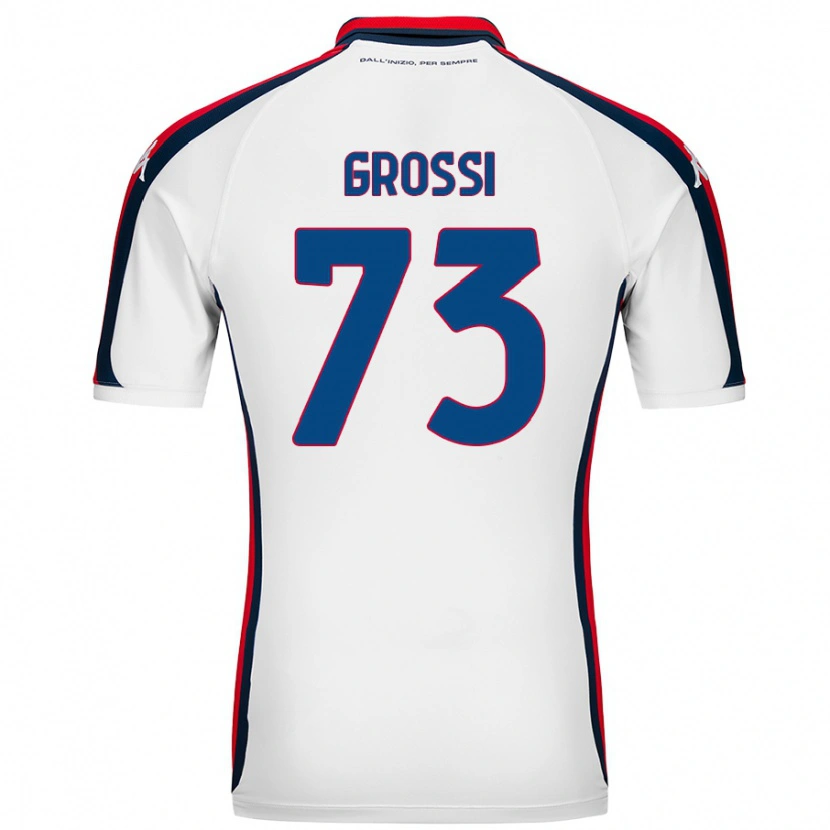 Danxen Kvinder Jacopo Grossi #73 Hvid Udebane Spillertrøjer 2024/25 Trøje T-Shirt