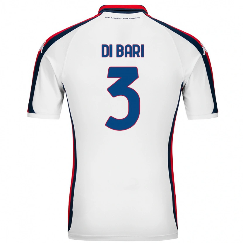 Danxen Kvinder Martina Di Bari #3 Hvid Udebane Spillertrøjer 2024/25 Trøje T-Shirt