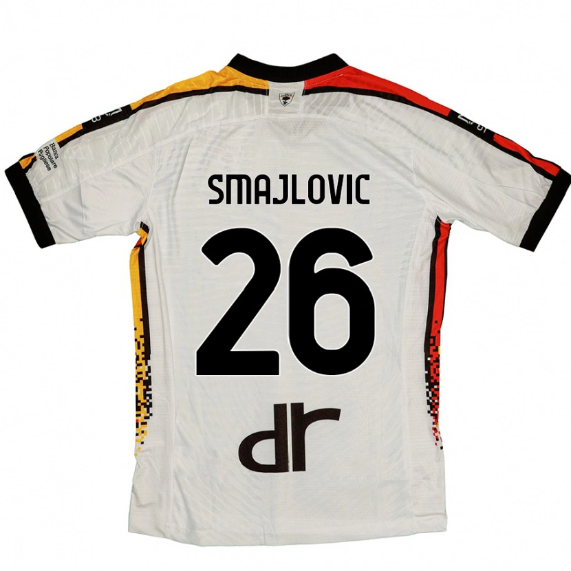 Danxen Kvinder Zinedin Smajlovic #26 Hvid Sort Udebane Spillertrøjer 2024/25 Trøje T-Shirt