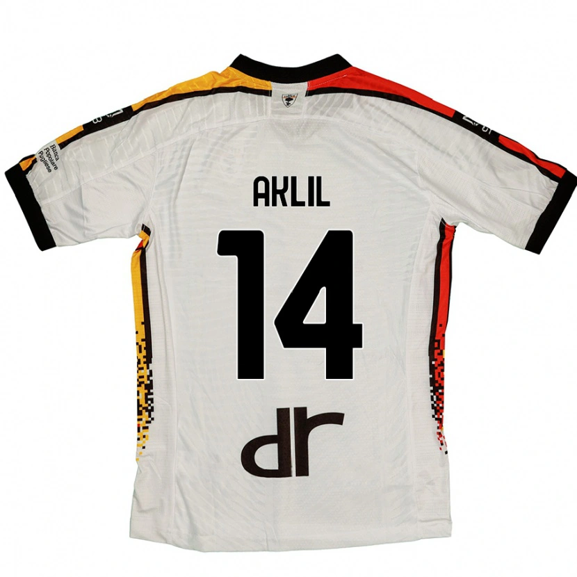 Danxen Kvinder Lino Aklil #14 Hvid Sort Udebane Spillertrøjer 2024/25 Trøje T-Shirt