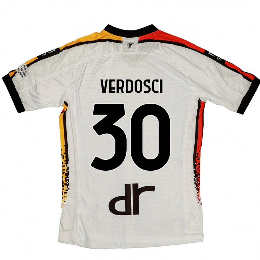 Danxen Kvinder Simone Verdosci #30 Hvid Sort Udebane Spillertrøjer 2024/25 Trøje T-Shirt