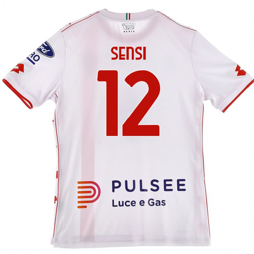 Danxen Kvinder Stefano Sensi #12 Hvid Rød Udebane Spillertrøjer 2024/25 Trøje T-Shirt