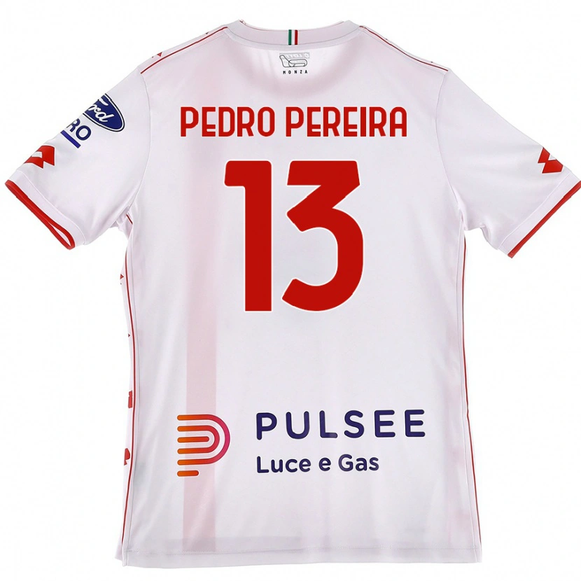 Danxen Kvinder Pedro Pereira #13 Hvid Rød Udebane Spillertrøjer 2024/25 Trøje T-Shirt