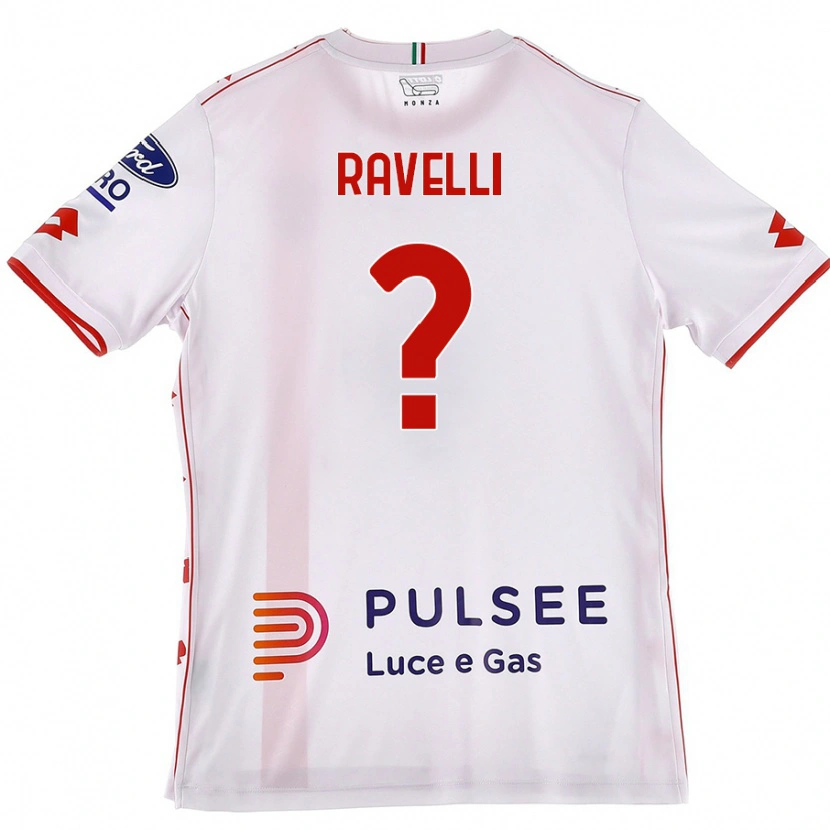 Danxen Kvinder Etienne Ravelli #0 Hvid Rød Udebane Spillertrøjer 2024/25 Trøje T-Shirt