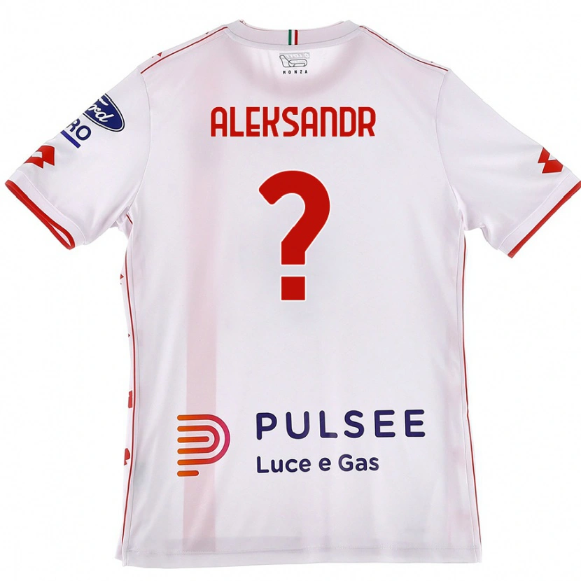 Danxen Kvinder Aleksandr Ballabio #0 Hvid Rød Udebane Spillertrøjer 2024/25 Trøje T-Shirt