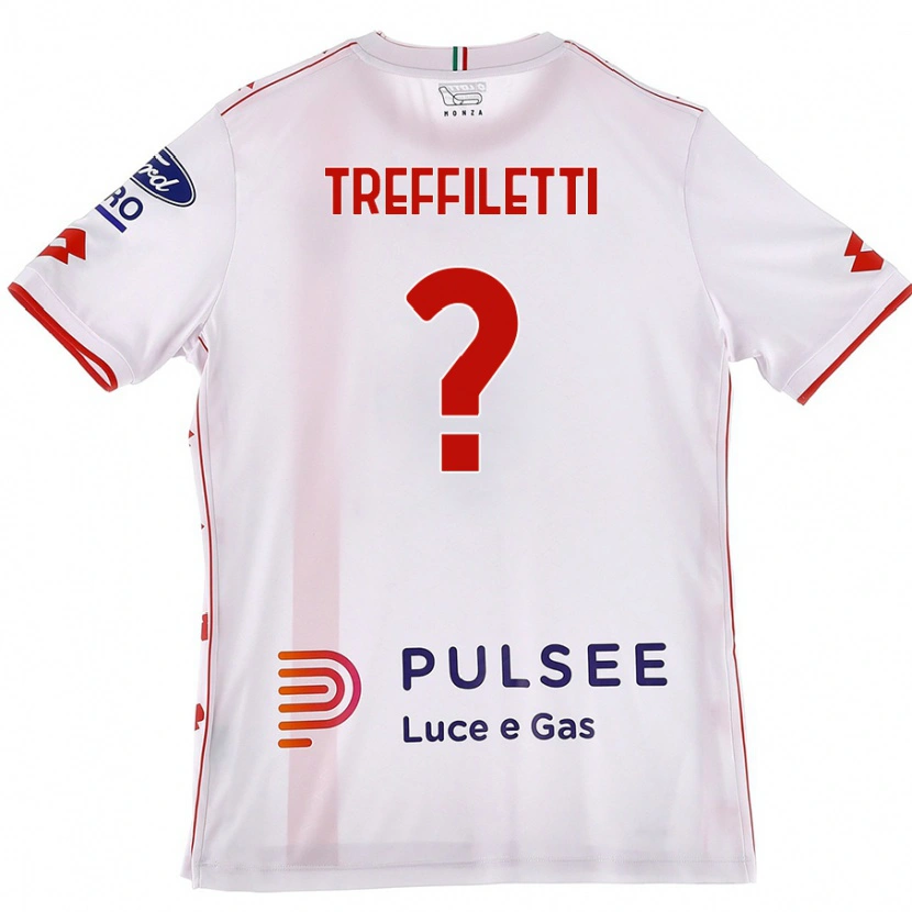 Danxen Kvinder Danilo Treffiletti #0 Hvid Rød Udebane Spillertrøjer 2024/25 Trøje T-Shirt