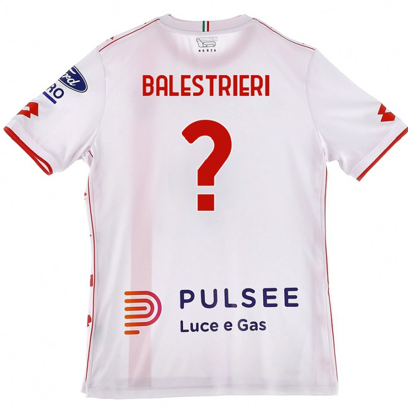 Danxen Kvinder Alessandro Balestrieri #0 Hvid Rød Udebane Spillertrøjer 2024/25 Trøje T-Shirt