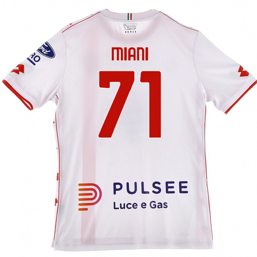 Danxen Kvinder Arthur Miani #71 Hvid Rød Udebane Spillertrøjer 2024/25 Trøje T-Shirt