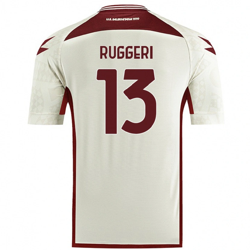 Danxen Kvinder Fabio Ruggeri #13 Creme Farve Udebane Spillertrøjer 2024/25 Trøje T-Shirt