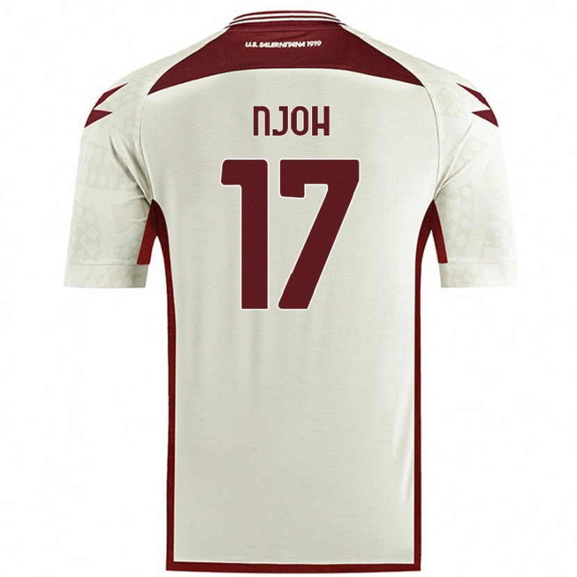Danxen Kvinder Lilian Njoh #17 Creme Farve Udebane Spillertrøjer 2024/25 Trøje T-Shirt