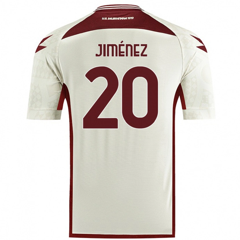 Danxen Kvinder Kaleb Jiménez #20 Creme Farve Udebane Spillertrøjer 2024/25 Trøje T-Shirt