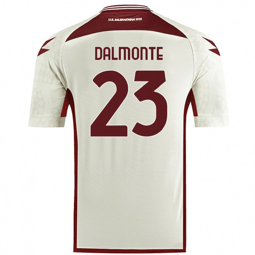 Danxen Kvinder Nicola Dalmonte #23 Creme Farve Udebane Spillertrøjer 2024/25 Trøje T-Shirt